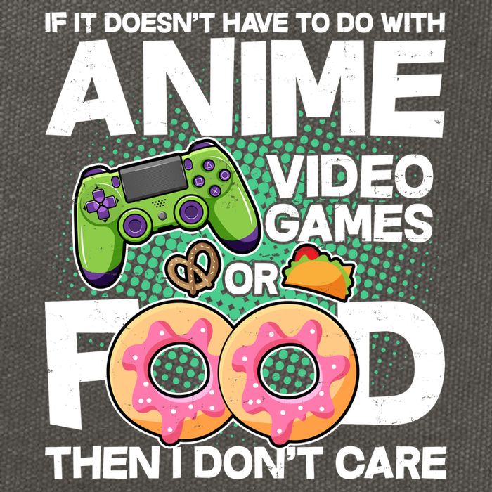 Funny Anime Food And Video Games Cotton Canvas Backpack