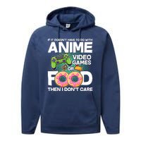 Funny Anime Food And Video Games Performance Fleece Hoodie