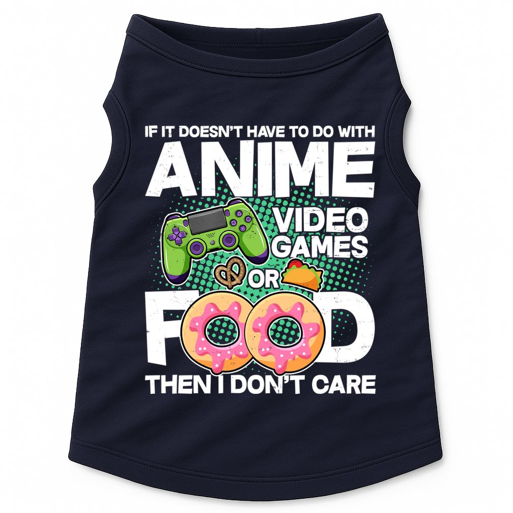 Funny Anime Food And Video Games Doggie Tank