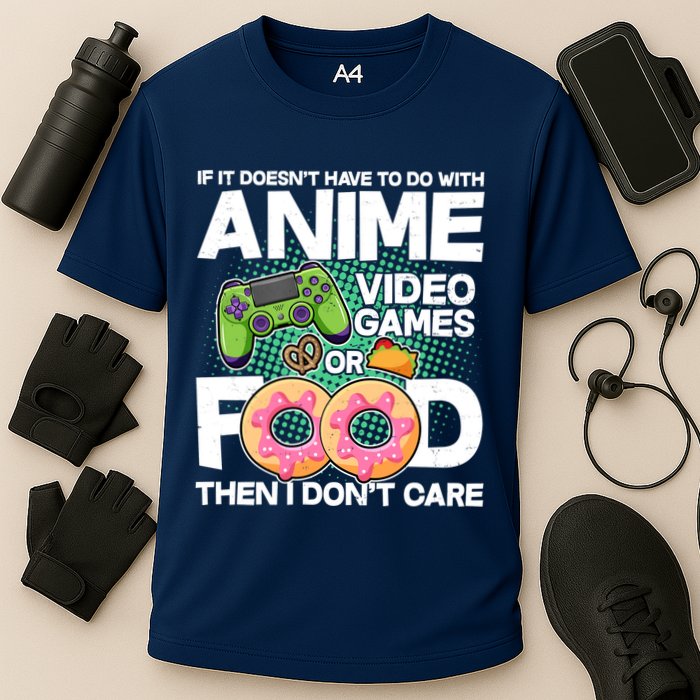 Funny Anime Food And Video Games Cooling Performance Crew T-Shirt