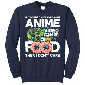 Funny Anime Food And Video Games Sweatshirt