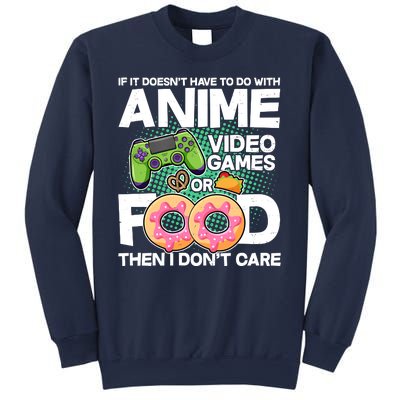 Funny Anime Food And Video Games Sweatshirt