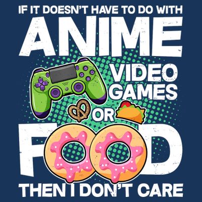 Funny Anime Food And Video Games T-Shirt