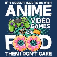 Funny Anime Food And Video Games T-Shirt