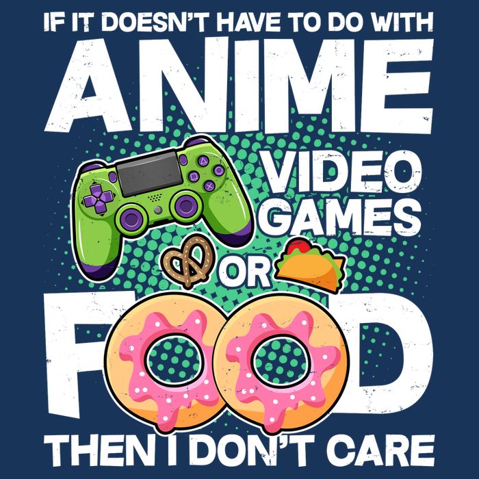 Funny Anime Food And Video Games T-Shirt