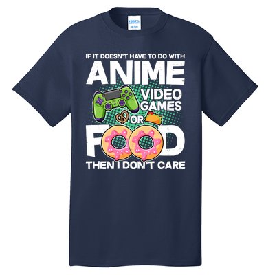 Funny Anime Food And Video Games Tall T-Shirt