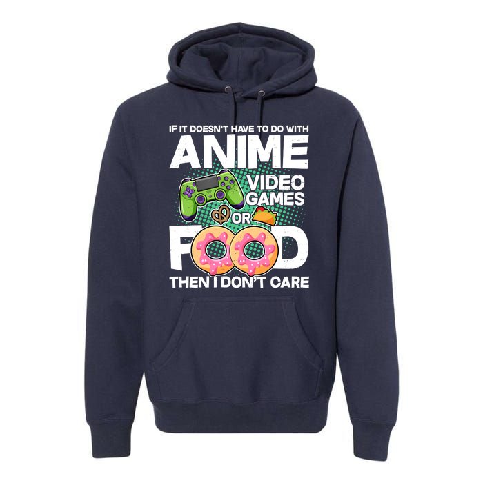 Funny Anime Food And Video Games Premium Hoodie