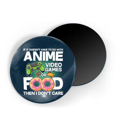 Funny Anime Food And Video Games Magnet