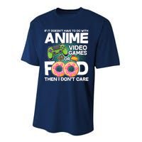 Funny Anime Food And Video Games Performance Sprint T-Shirt