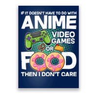 Funny Anime Food And Video Games Poster