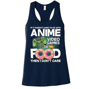 Funny Anime Food And Video Games Women's Racerback Tank