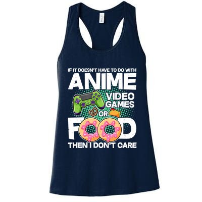 Funny Anime Food And Video Games Womens Tank Top