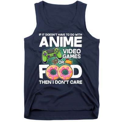 Funny Anime Food And Video Games Tank Top