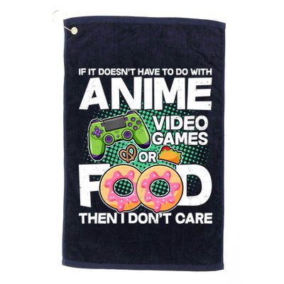 Funny Anime Food And Video Games Golf Towel