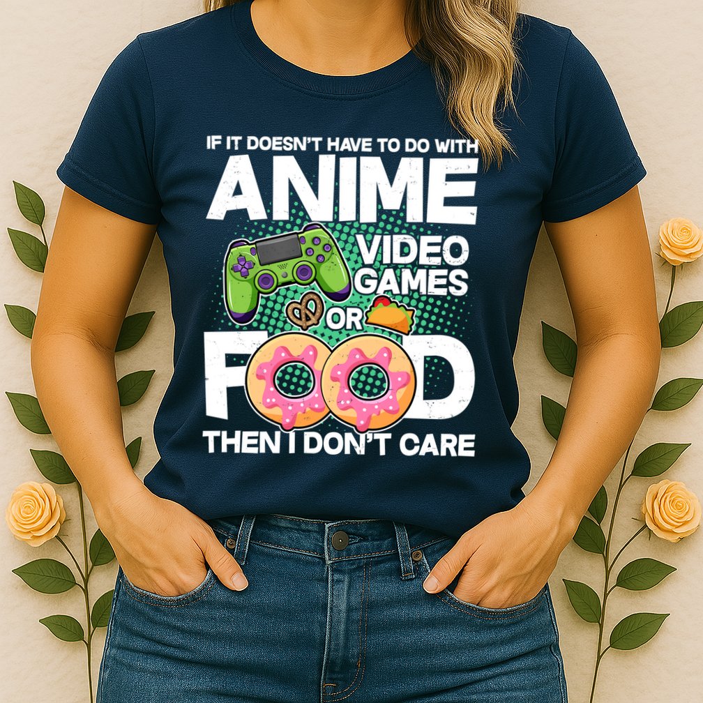 Funny Anime Food And Video Games Womens T-Shirt