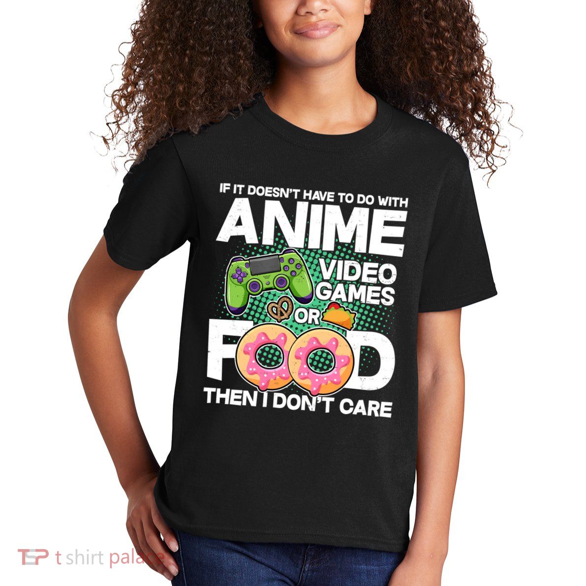 Funny Anime Food And Video Games Kids T-Shirt
