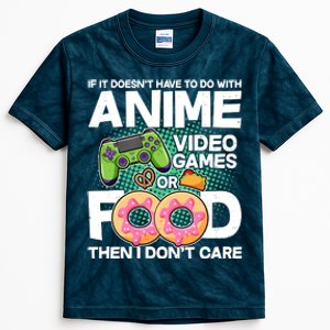 Funny Anime Food And Video Games Kids Tie-Dye T-Shirt