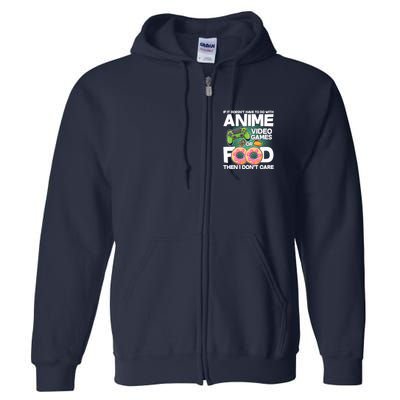 Funny Anime Food And Video Games Full Zip Hoodie