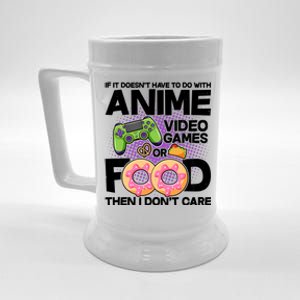 Funny Anime Food And Video Games Beer Stein