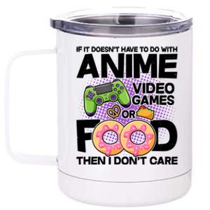 Funny Anime Food And Video Games 12 oz Stainless Steel Tumbler Cup