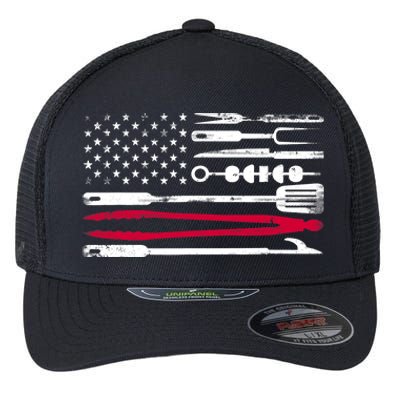 Funny American Flag Grilling Tools BBQ Grill Barbecue Tool Flexfit Unipanel Trucker Cap