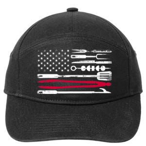 Funny American Flag Grilling Tools BBQ Grill Barbecue Tool 7-Panel Snapback Hat