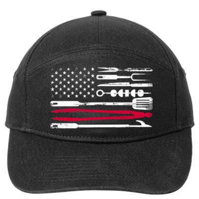 Funny American Flag Grilling Tools BBQ Grill Barbecue Tool 7-Panel Snapback Hat