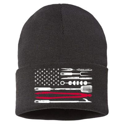 Funny American Flag Grilling Tools BBQ Grill Barbecue Tool Sustainable Knit Beanie