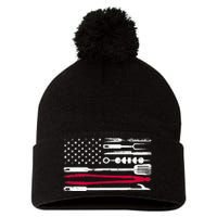 Funny American Flag Grilling Tools BBQ Grill Barbecue Tool Pom Pom 12in Knit Beanie