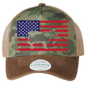 Farmer American Flag Cow Mom And Dad Gift Legacy Tie Dye Trucker Hat