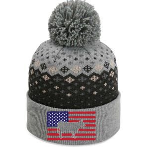 Farmer American Flag Cow Mom And Dad Gift The Baniff Cuffed Pom Beanie