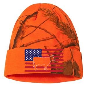 Farmer American Flag Cow Mom And Dad Gift Kati Licensed 12" Camo Beanie