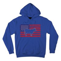 Farmer American Flag Cow Mom And Dad Gift Hoodie