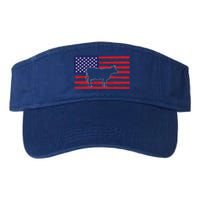 Farmer American Flag Cow Mom And Dad Gift Valucap Bio-Washed Visor