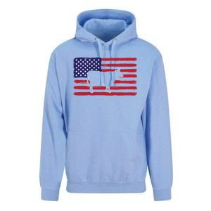 Farmer American Flag Cow Mom And Dad Gift Unisex Surf Hoodie