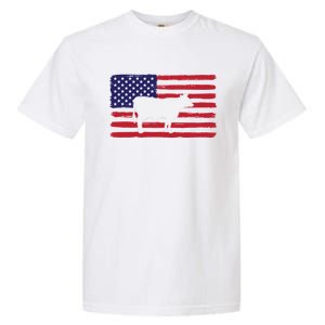 Farmer American Flag Cow Mom And Dad Gift Garment-Dyed Heavyweight T-Shirt