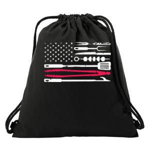 Funny American Flag Grilling Tools BBQ Grill Barbecue Tool Drawstring Bag