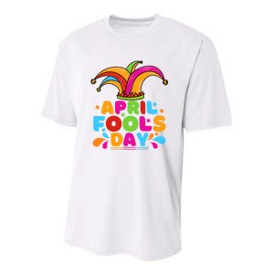 Funny April Fools Day 1st April Jokes Happy April Fools Day Youth Performance Sprint T-Shirt