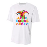 Funny April Fools Day 1st April Jokes Happy April Fools Day Youth Performance Sprint T-Shirt