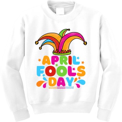 Funny April Fools Day 1st April Jokes Happy April Fools Day Kids Sweatshirt