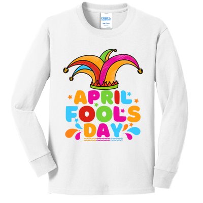 Funny April Fools Day 1st April Jokes Happy April Fools Day Kids Long Sleeve Shirt