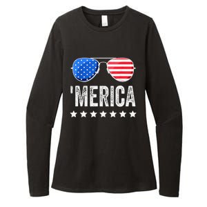 Funny American Flag Patriotic Fourth Womens CVC Long Sleeve Shirt