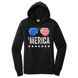 Funny American Flag Patriotic Fourth Women's Pullover Hoodie