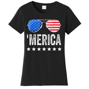 Funny American Flag Patriotic Fourth Women's T-Shirt