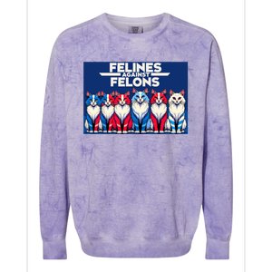 Felines Against Felons Colorblast Crewneck Sweatshirt