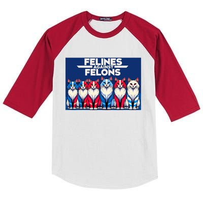 Felines Against Felons Kids Colorblock Raglan Jersey