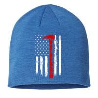 Fire Ax Fire Departt Firefighter American Axe Flag Gift Sustainable Beanie