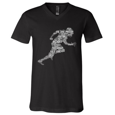 Football American Football V-Neck T-Shirt