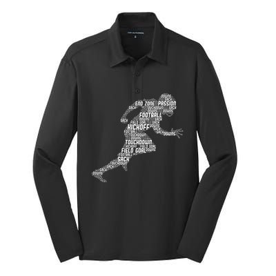 Football American Football Silk Touch Performance Long Sleeve Polo