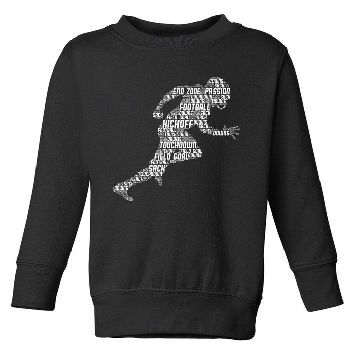 Football American Football Toddler Sweatshirt